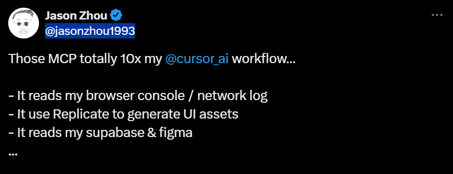 Cursor + MCP:效率狂飙!一键克隆网站、自动调试错误,社区:每个人都在谈论MCP! 配图 7