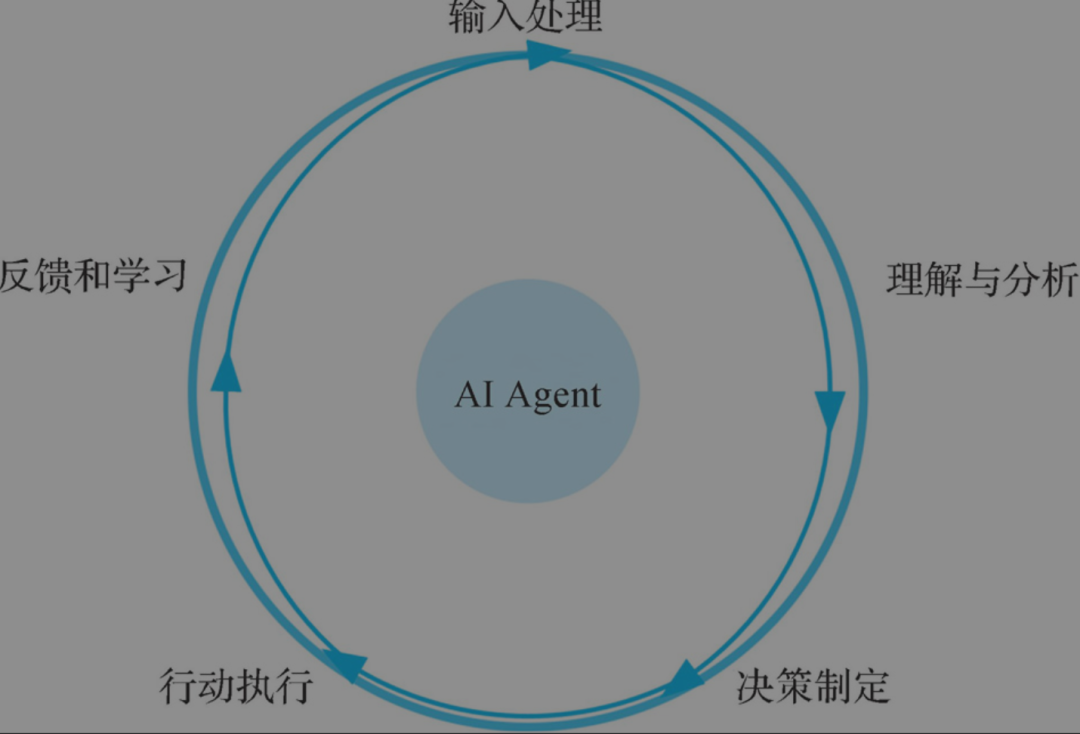 【Agent专题】Agent工作原理：Agent的5个关键阶段：输入处理、理解与分析、决策制定、行动执行以及反馈和学习。