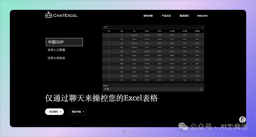 酷表 ChatExcel：北大团队推出的 Excel 自动处理工具，免费不限使用次数！
