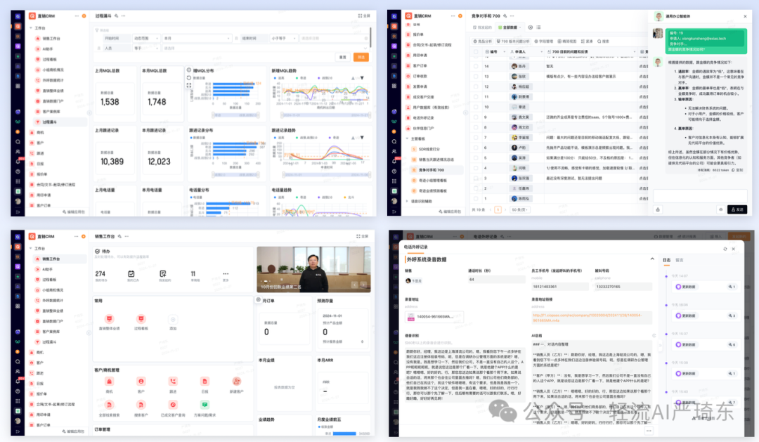 轻流深度集成DeepSeek 后搭建的 AI+CRM销售管理系统好用到起飞！！ 配图 3
