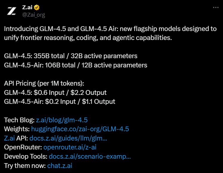 GLM-4.5 发布，六大主流模型混战测评，谁能一键生成“ 真·可用 ”的应用？