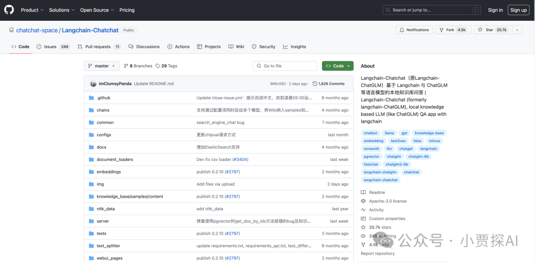 LangChain-Chatchat：开源、可离线部署的知识库项目，Github斩获25.7K Star 配图 2