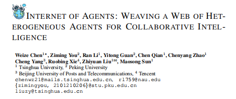 Agent | 清华提出智能体IoA新框架：编织异构代理网络，实现协作智能