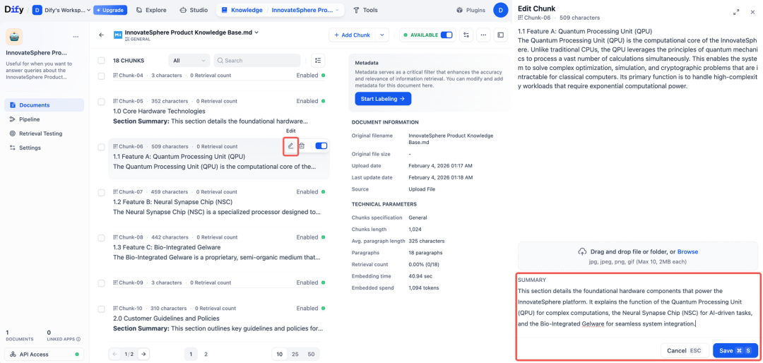 Dify 1.12.0：Summary Index，从碎片检索到完整上下文 配图 3