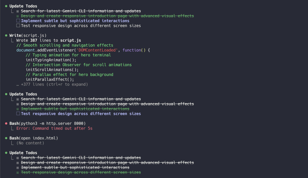 一手实测Gemini CLI 后，我用Claude Code给它做了个介绍页面…… 配图 28