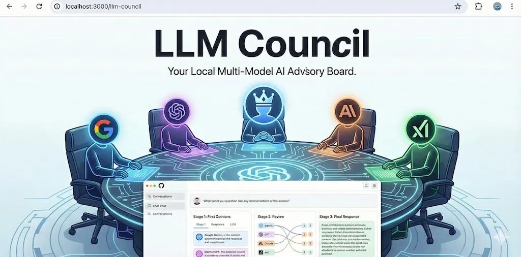 Andrej Karpathy 推出 LLM Council：让多个大模型"开会"讨论你的问题