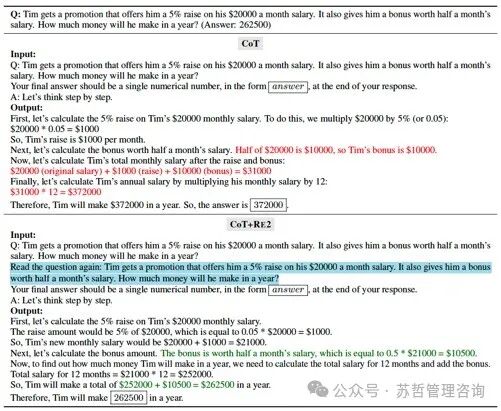 神奇的提示发现-重复阅读（Re-Reading）可以提升大型语言模型的推理能力 配图 26