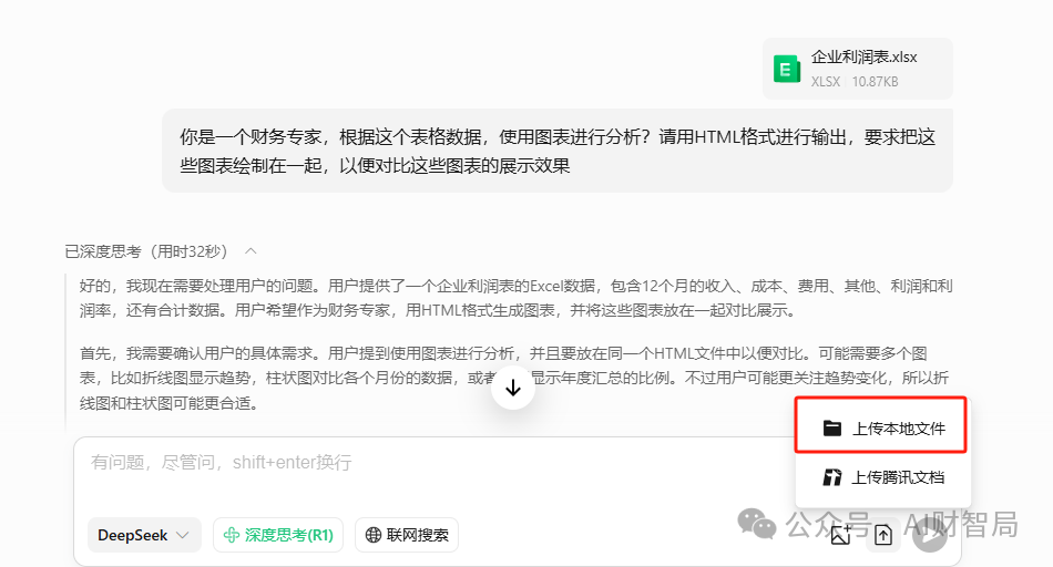 财务人速看！5步实用DeepSeek自动生成专业分析图表，这个AI神器让你告别加班！ 配图 5