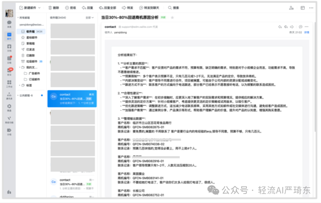 轻流深度集成DeepSeek 后搭建的 AI+CRM销售管理系统好用到起飞！！ 配图 10