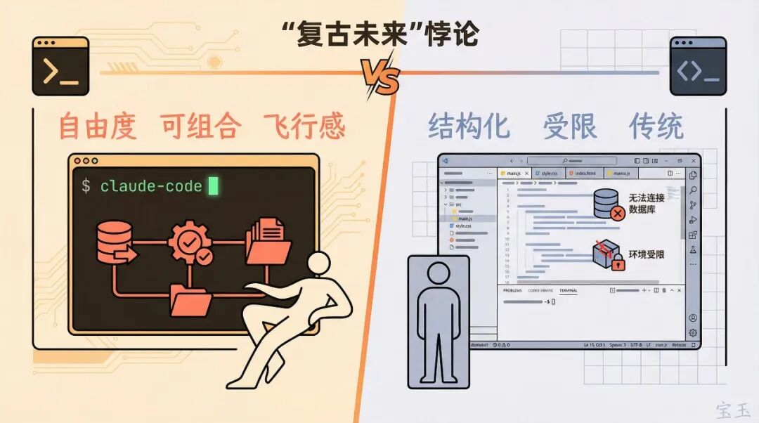 CLI vs IDE 开发范式对比：