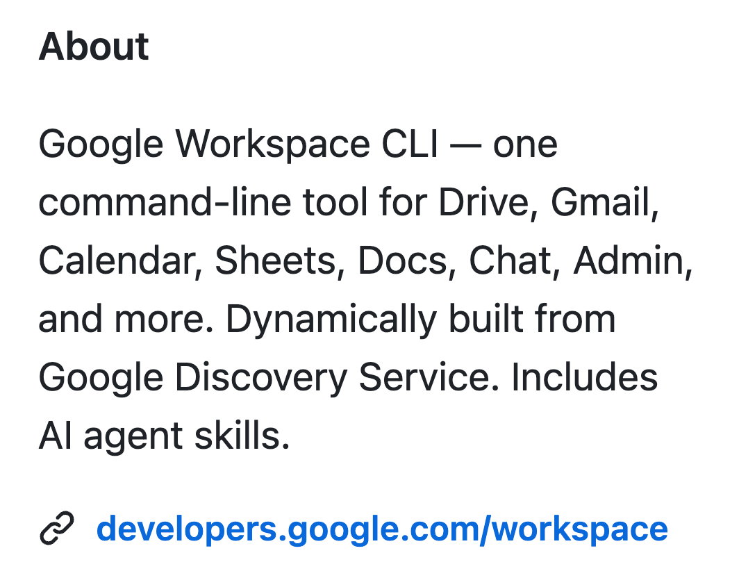 谷歌发布官方 CLI，可操作所有谷歌文档 配图 5
