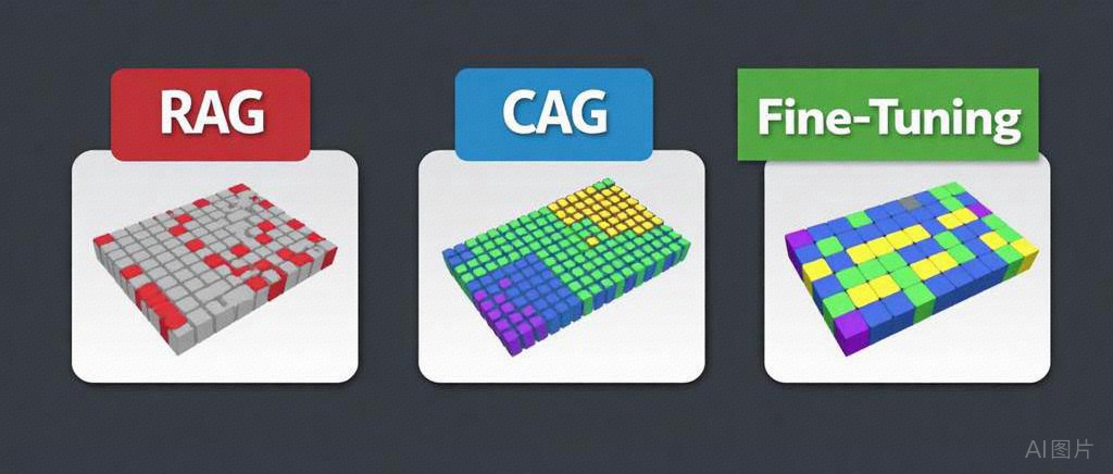 RAG vs. CAG vs. Fine-Tuning：如何为你的大语言模型选择最合适的“脑力升级”？