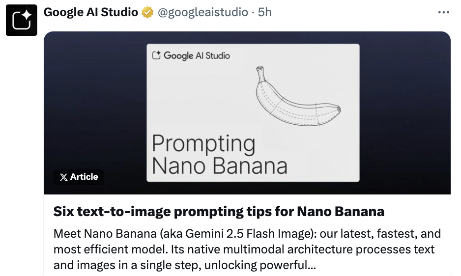 Nano Banana官方提示词来了，附完整代码示例