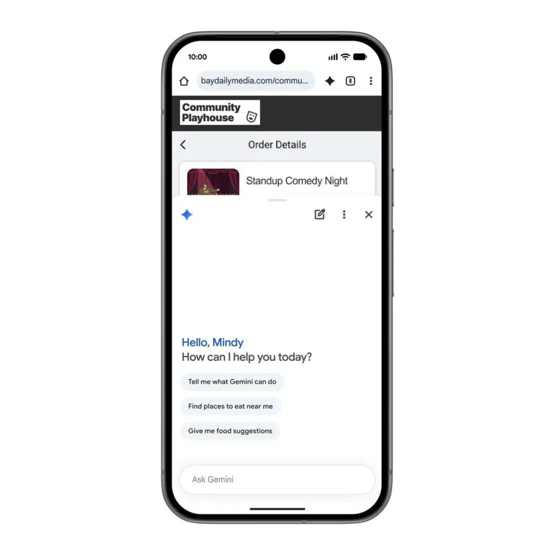 Google 官方演示：Gemini in Chrome 处理网页任务