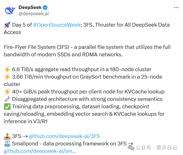 DeepSeek开源周第五弹：3FS,一个高性能分布式文件系统