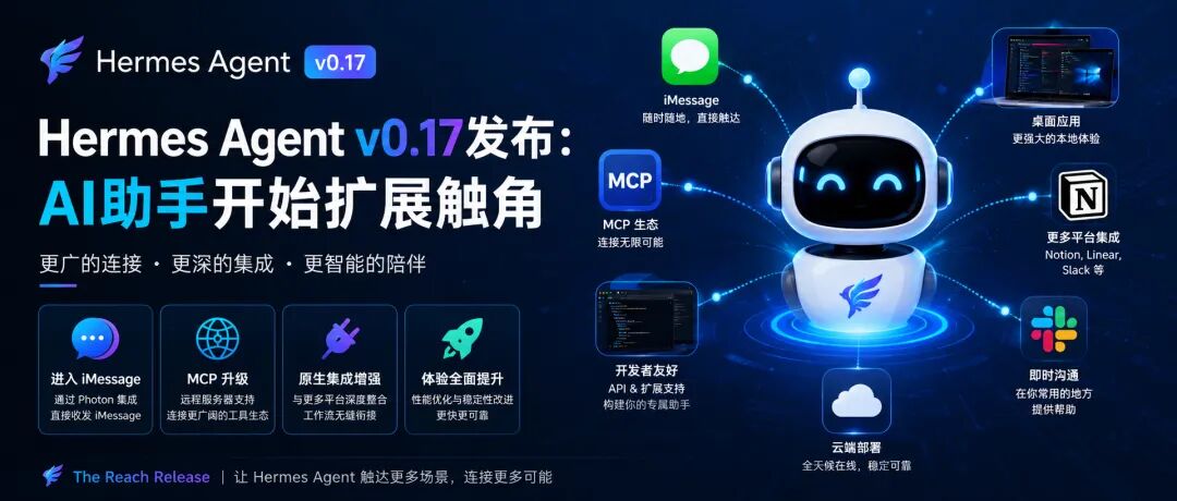 Hermes Agent v0.17发布：AI助手开始扩展触角