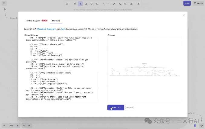 除了Excalidraw，这个过程还包括利用ChatGPT来创建逻辑树、生成代码和修复错误——每个任务都在一分钟内完成。 配图 7