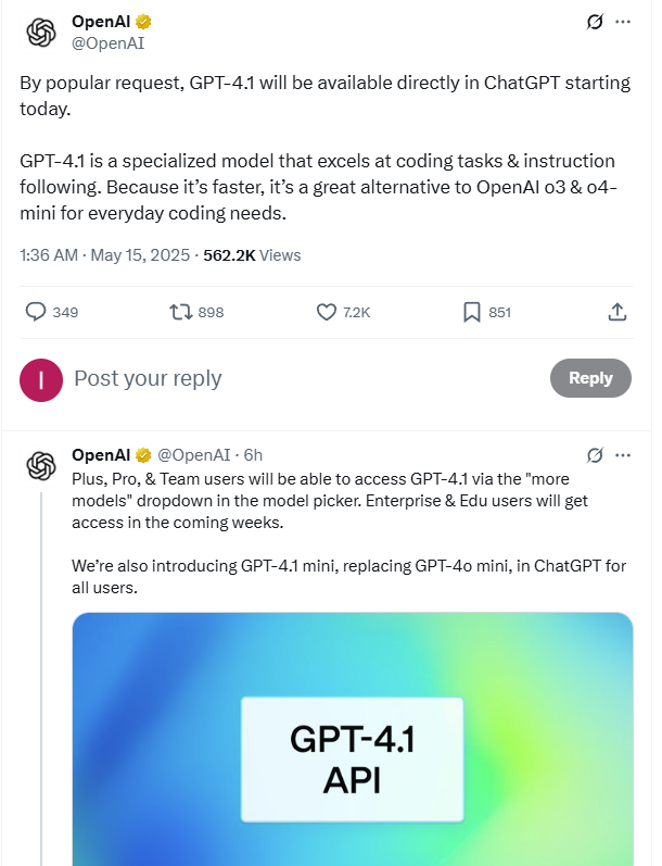 “4.1 淘汰 4.5 ！”OpenAI发布升级版GPT-4.1全家福：推理、编程性能升级 配图 4