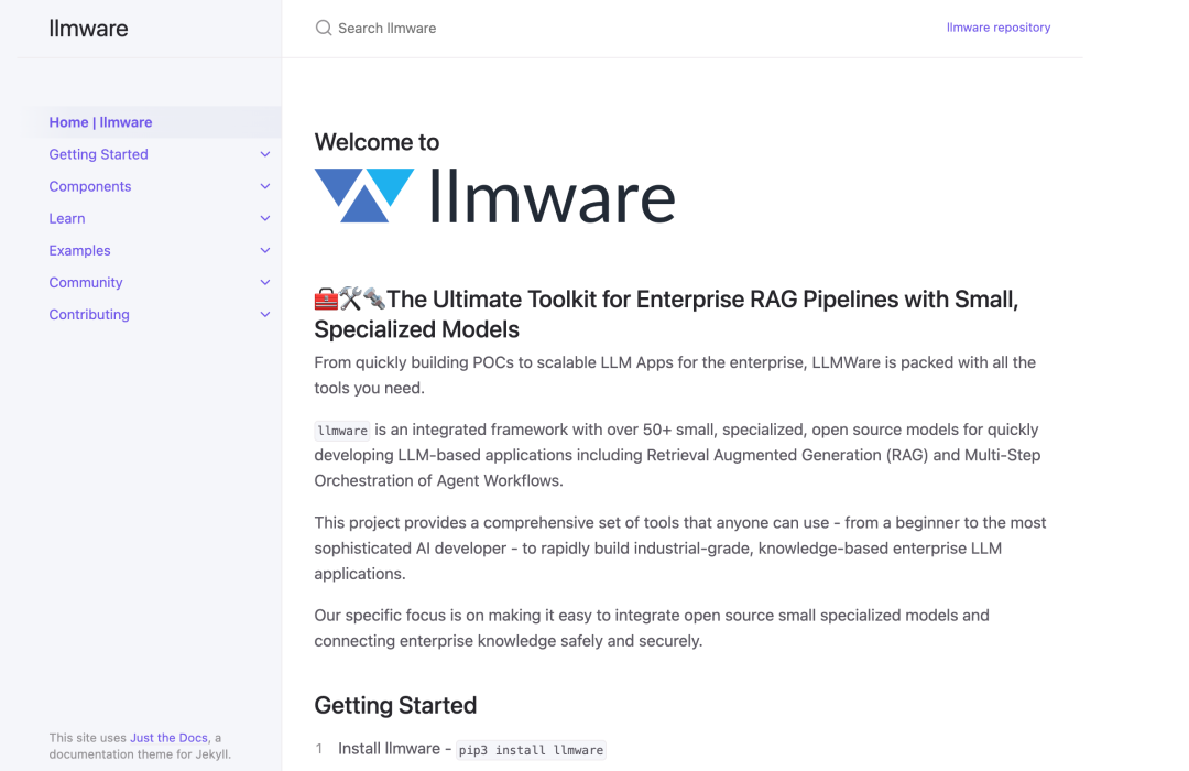 5.3K+ Star！llmware：一个构建企业级RAG管道的统一框架