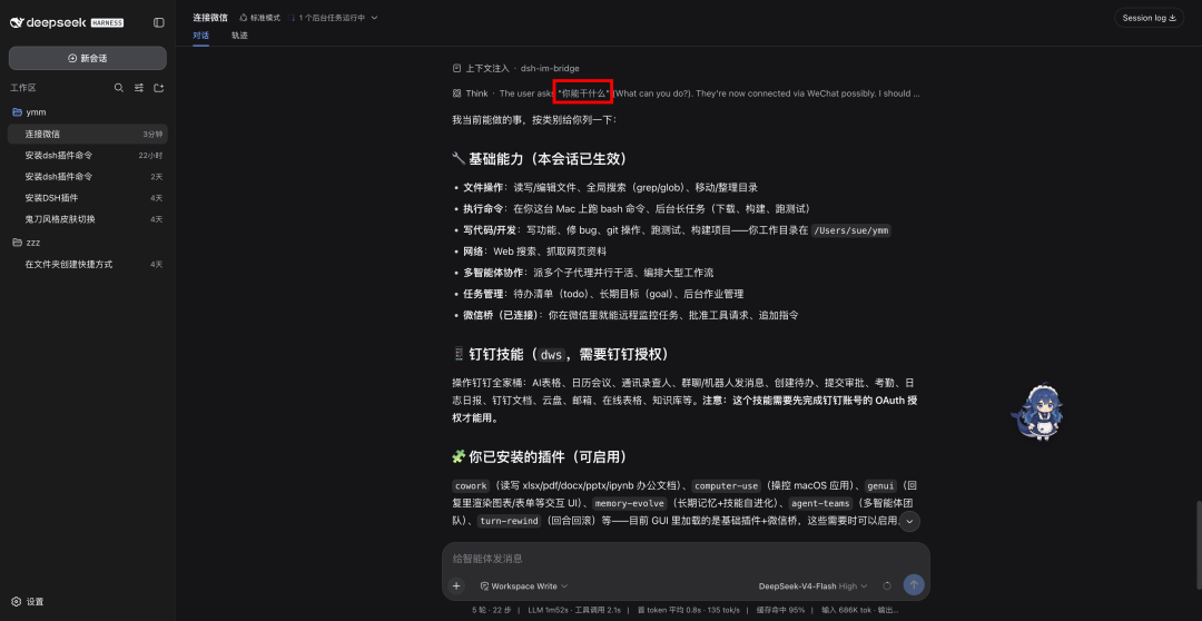 5天狂飙7377个插件!把“小黑鲸”改装成专属医疗 Agent 底座——DSH 插件实测 + 医疗场景落地设想 配图 10