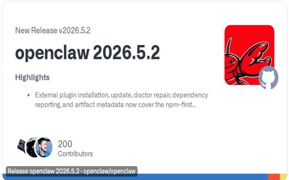 OpenClaw发布 v2026.5.2 版本🦞 配图 4
