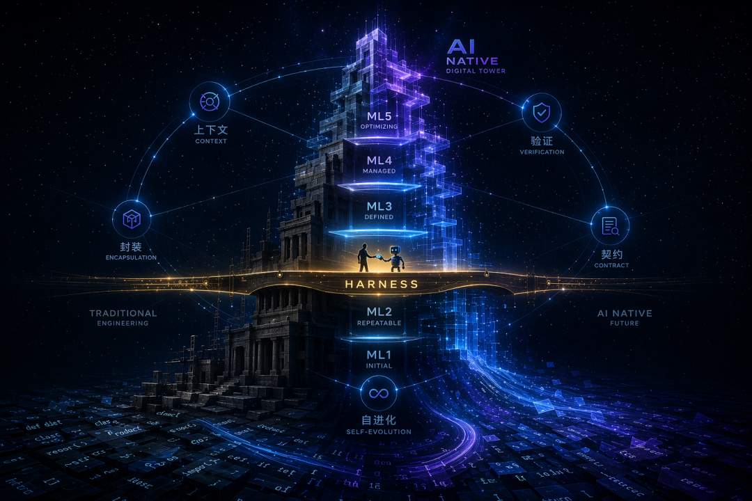 AINMM:存量生产级工程向 AI Native 演进的五级成熟度模型 配图 2