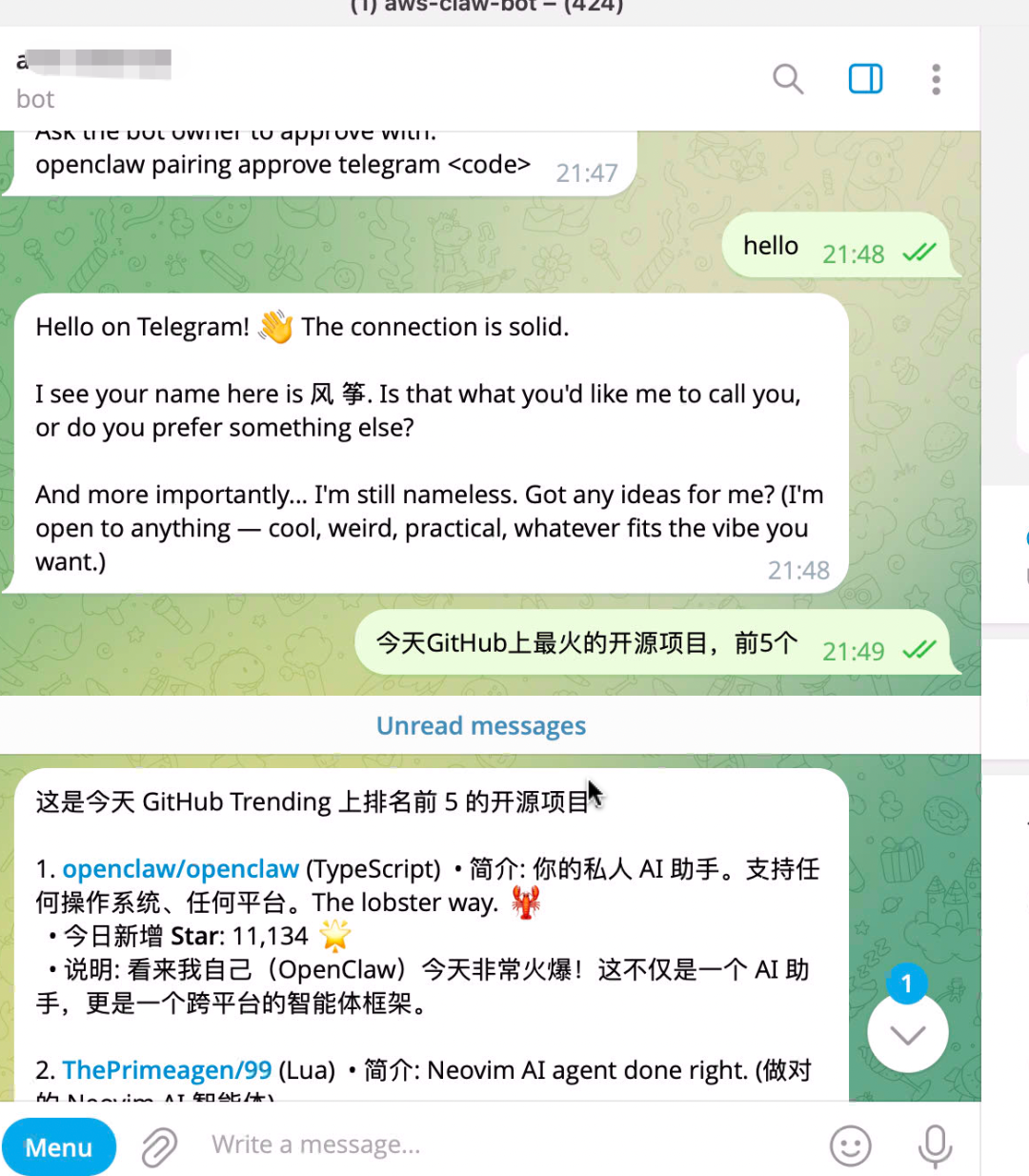 教你零成本使用满血 Clawdbot，并手把手带你集成飞书和Telegram 配图 22