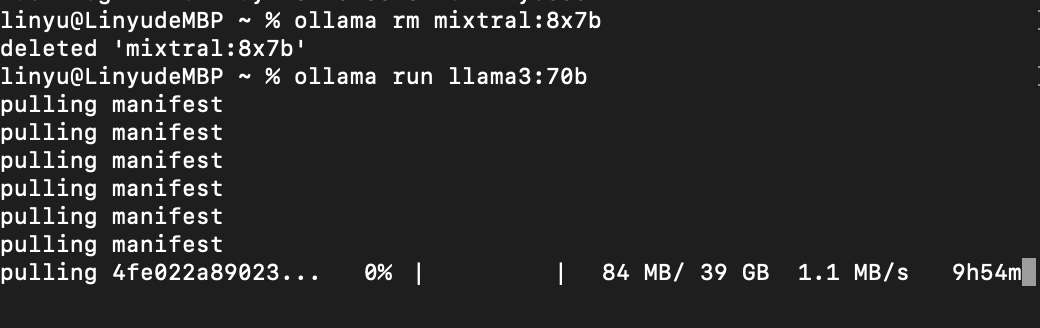 Macbook Pro M2max 96G 8T性能测试，跑通llama 70B,mistral 8x7B(4 位量化) 配图 9