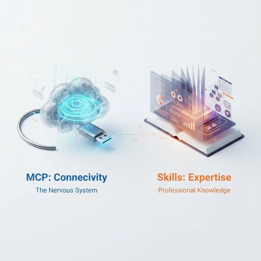 图片：MCP vs Skills 对比图