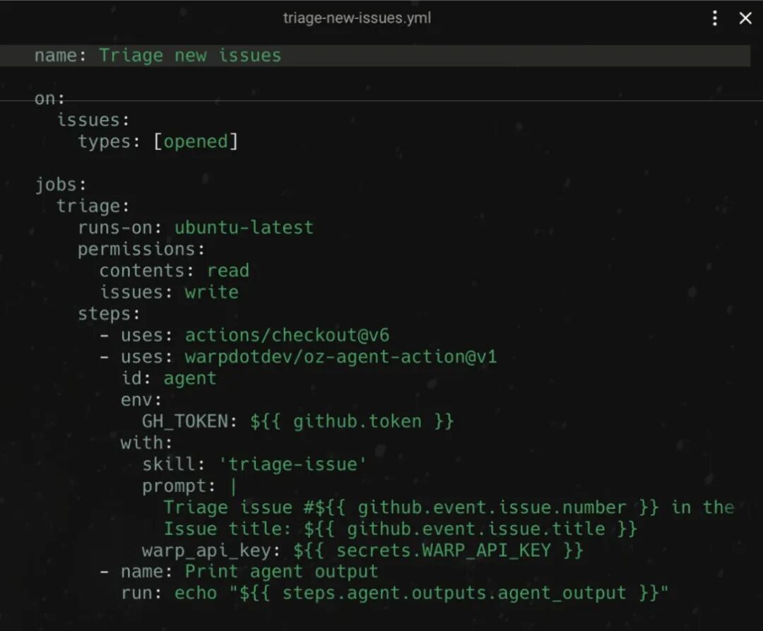 GitHub Actions 工作流配置文件，用于新建问题时触发分类