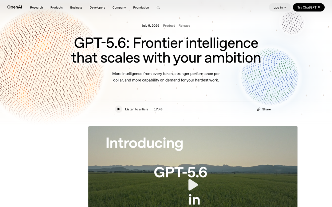 GPT-5.6 正式开放：三个型号一起放出完整成绩单，ultra 其实是 4 个智能体并行 配图 2